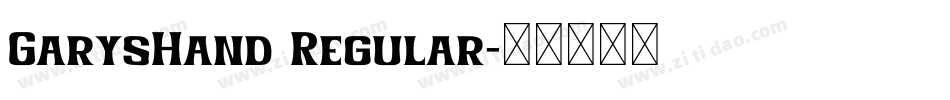 GarysHand Regular字体转换